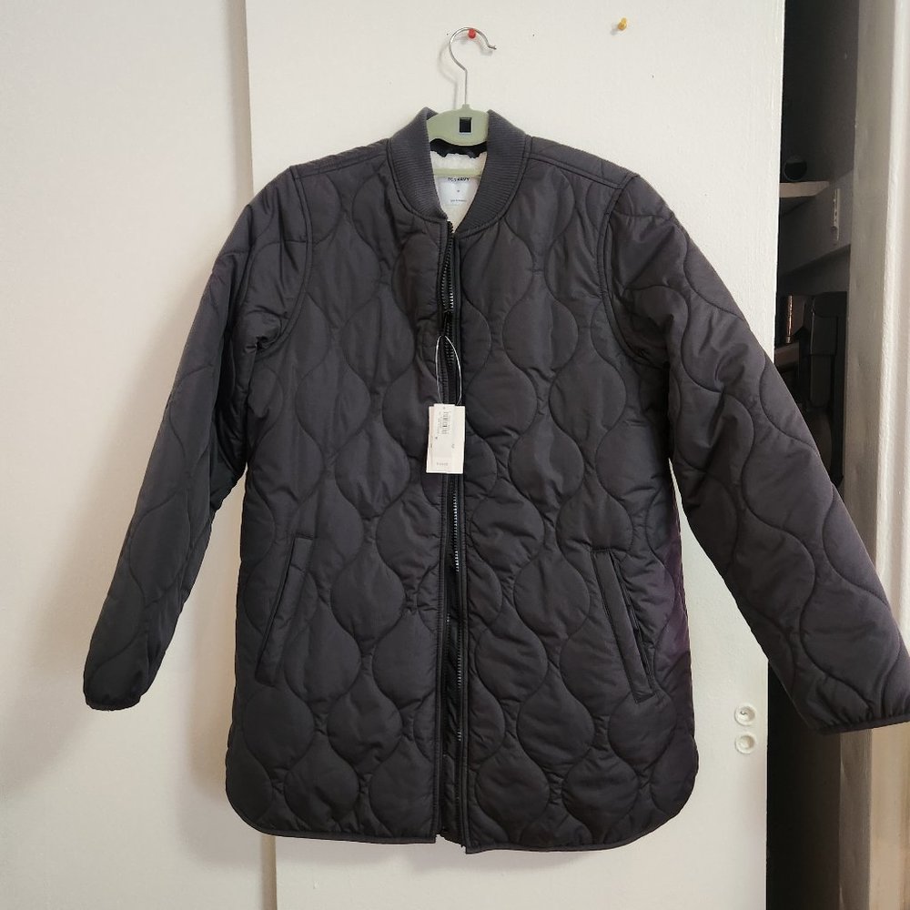 Black Quilted Waterproof Coat NWT